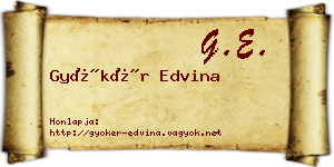 Gyökér Edvina névjegykártya